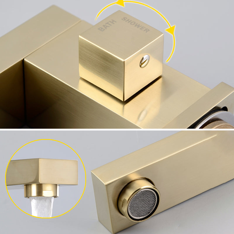 Deck Mounted Metal Freestanding Tub Filler Swivel Freestanding Faucet