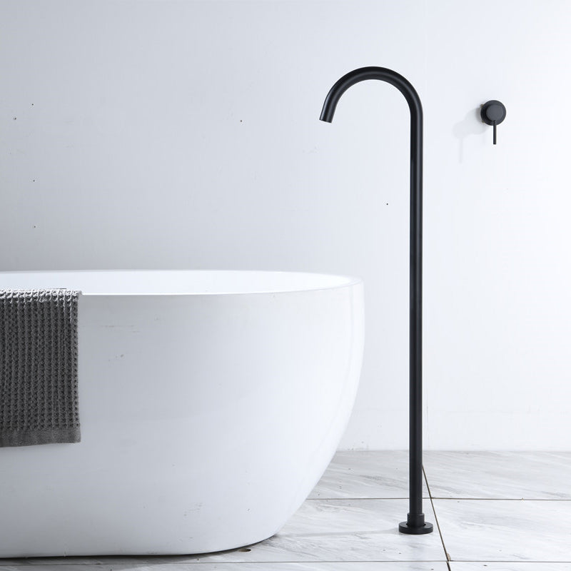 Floor Mounted Metal Freestanding Tub Filler Swivel Freestanding Faucet