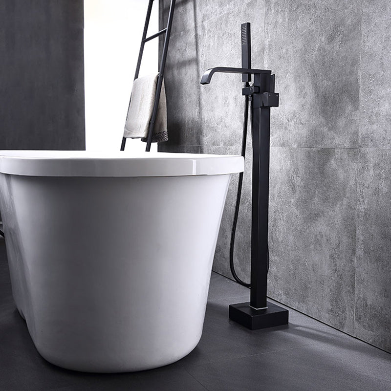 Floor Mounted Metal Freestanding Tub Filler Swivel Freestanding Faucet