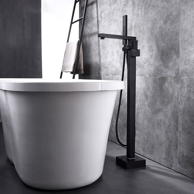 Floor Mounted Metal Freestanding Tub Filler Swivel Freestanding Faucet