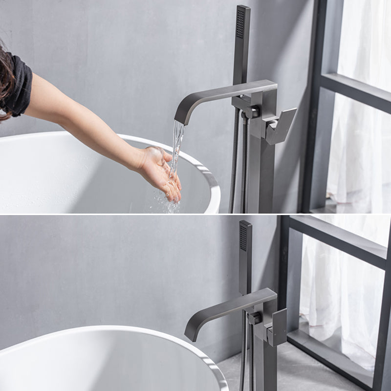 Floor Mounted Metal Freestanding Tub Filler Swivel Freestanding Faucet