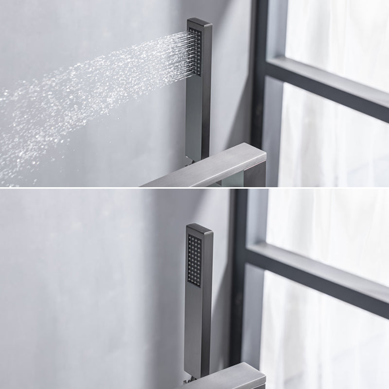 Floor Mounted Metal Freestanding Tub Filler Swivel Freestanding Faucet
