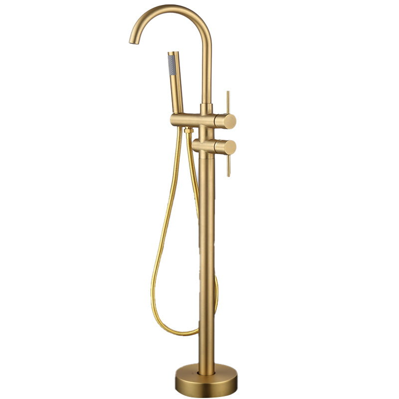 Floor Mounted Metal Freestanding Tub Filler Swivel Freestanding Faucet