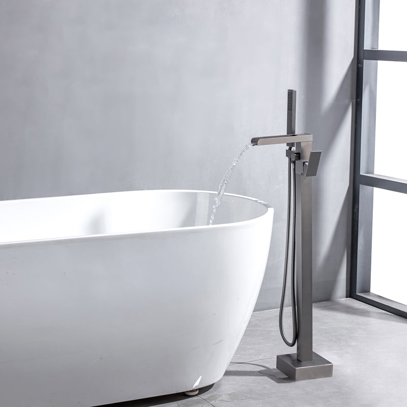 Floor Mounted Metal Freestanding Tub Filler Swivel Freestanding Faucet