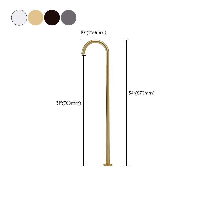 Floor Mounted Metal Freestanding Tub Filler Swivel Freestanding Faucet