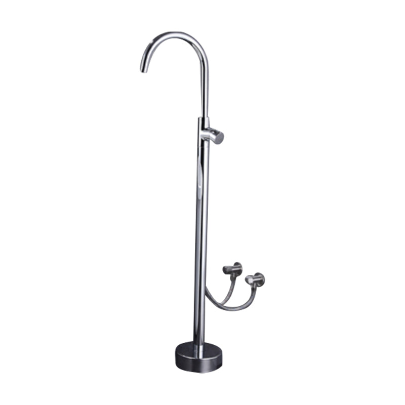 Floor Mounted Copper Freestanding Tub Filler Freestanding High Arc Tub Filler Trim