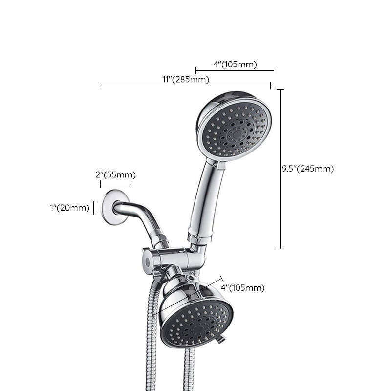 Traditional Style Shower Head Double Bathroom Shower Heads with Round Shape