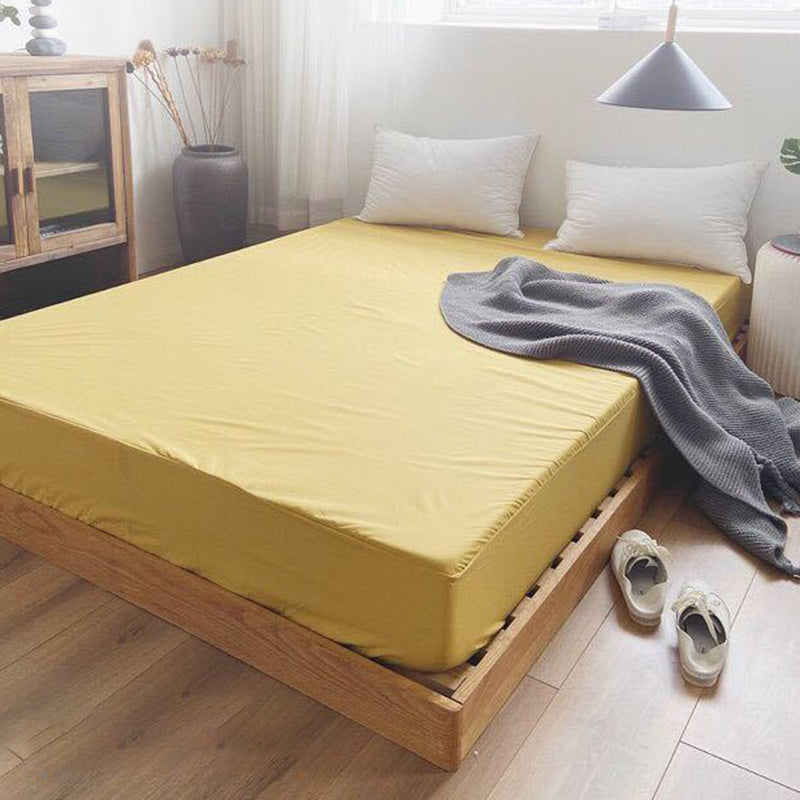Solid Color Water Resistant Sheet Set 1-Piece Polyester Bed Sheet