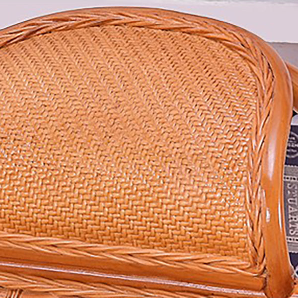 Traditional Rocking Chair Rattan Solid Color Built-in Armrest Indoor Rocking Chair