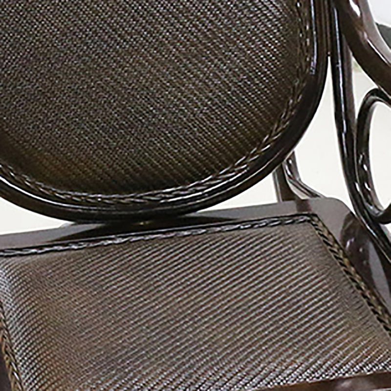 Traditional Rocking Chair Wicker Solid Color Built-in Armrest Indoor Rocking Chair
