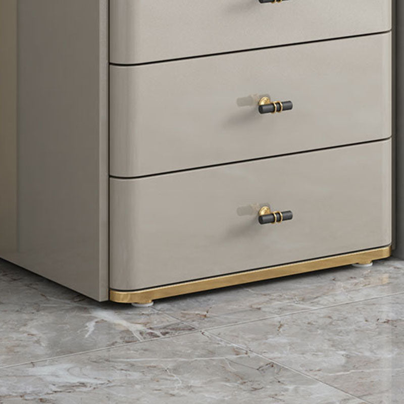 Stone Top Chest Dresser Modern Style Storage Chest Dresser for Bedroom