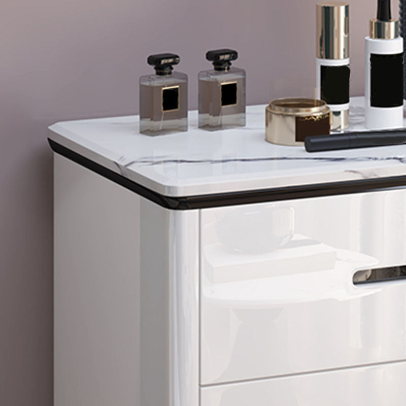 Contemporary Stone Storage Chest Bedroom Chest with Black Legs