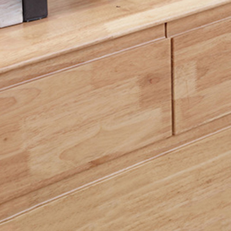 Rubber Wood Bedroom Chest Contemporary Storage Chest with Drawers