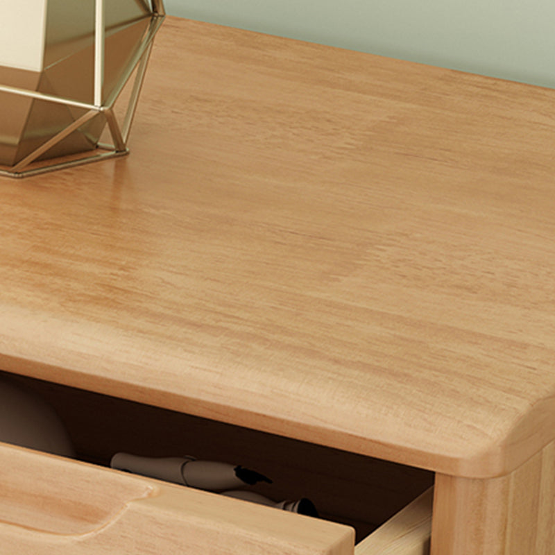 Contemporary Rubber Wood Storage Chest Bedroom Chest with Legs