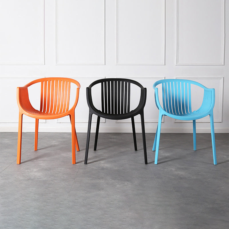 Nordic Style Arm Side Chairs Windsor Back Side Chair with Plastic Legs for Kitchen