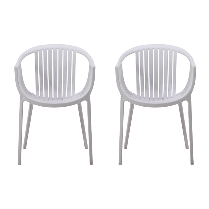 Nordic Style Arm Side Chairs Windsor Back Side Chair with Plastic Legs for Kitchen