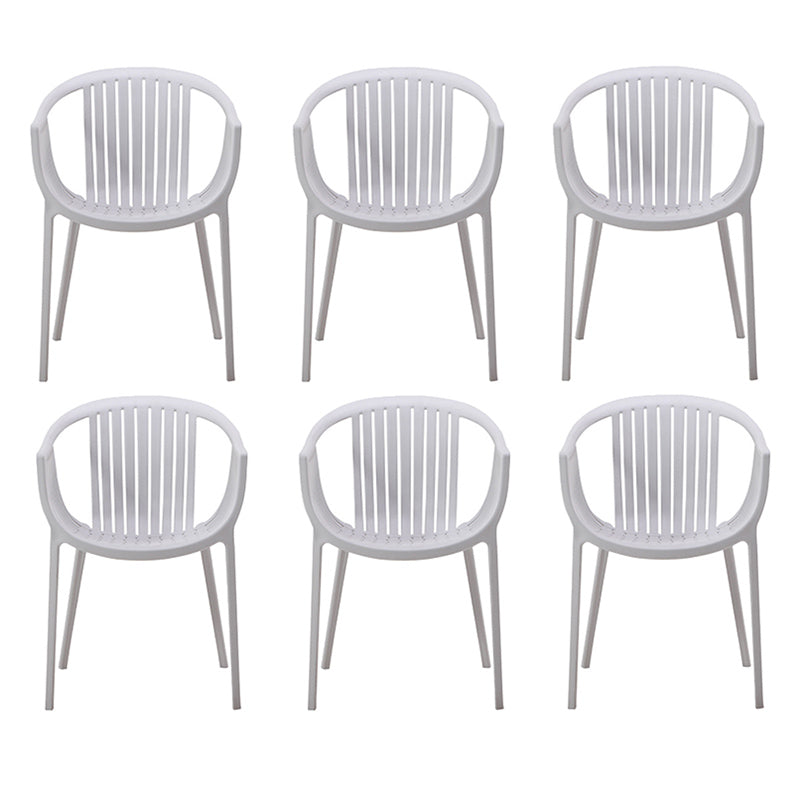 Nordic Style Arm Side Chairs Windsor Back Side Chair with Plastic Legs for Kitchen