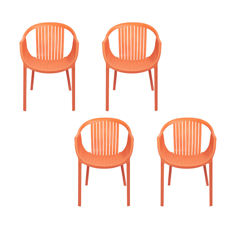 Nordic Style Arm Side Chairs Windsor Back Side Chair with Plastic Legs for Kitchen