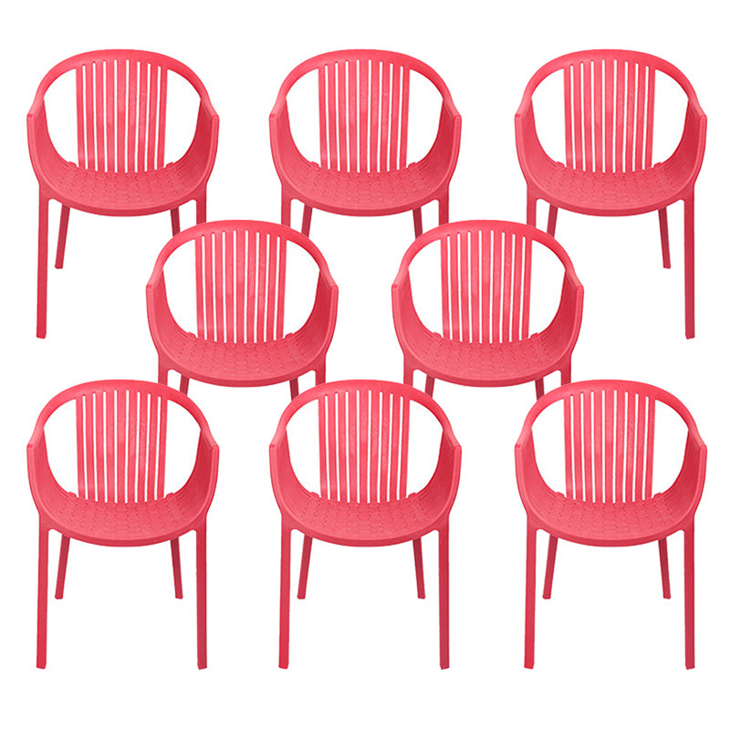 Nordic Style Arm Side Chairs Windsor Back Side Chair with Plastic Legs for Kitchen