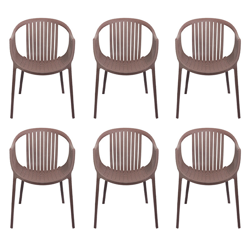 Nordic Style Arm Side Chairs Windsor Back Side Chair with Plastic Legs for Kitchen