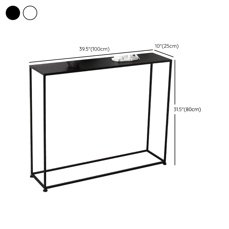Iron Rectangle Console Table Modern Frame Base Accent Table for Hall