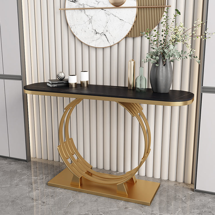 31" H Glam Console Accent Table Antique Finish Console Sofa Table