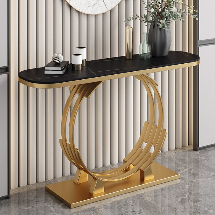 31" H Glam Console Accent Table Antique Finish Console Sofa Table