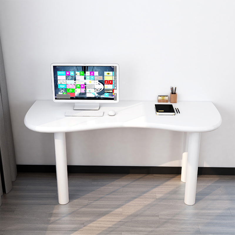 Modern Solid Wood Writing Desk 29.53" Tall Parsons Base Office Desk