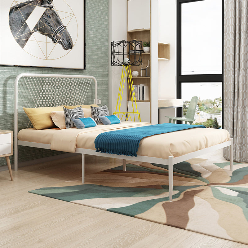 Minimalist Iron Open-Frame Bed Luxurious Metallic Princess Bed Frame