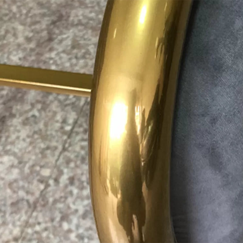 Upholstered Metal Open-Frame Bed 43.3-In High Golden Bed Frame