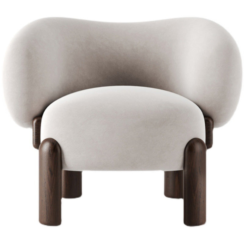 Contemporary Basic Four Leg Armchair Bedroom Solid Color Arm Chair