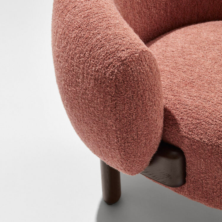 Contemporary Basic Four Leg Armchair Bedroom Solid Color Arm Chair