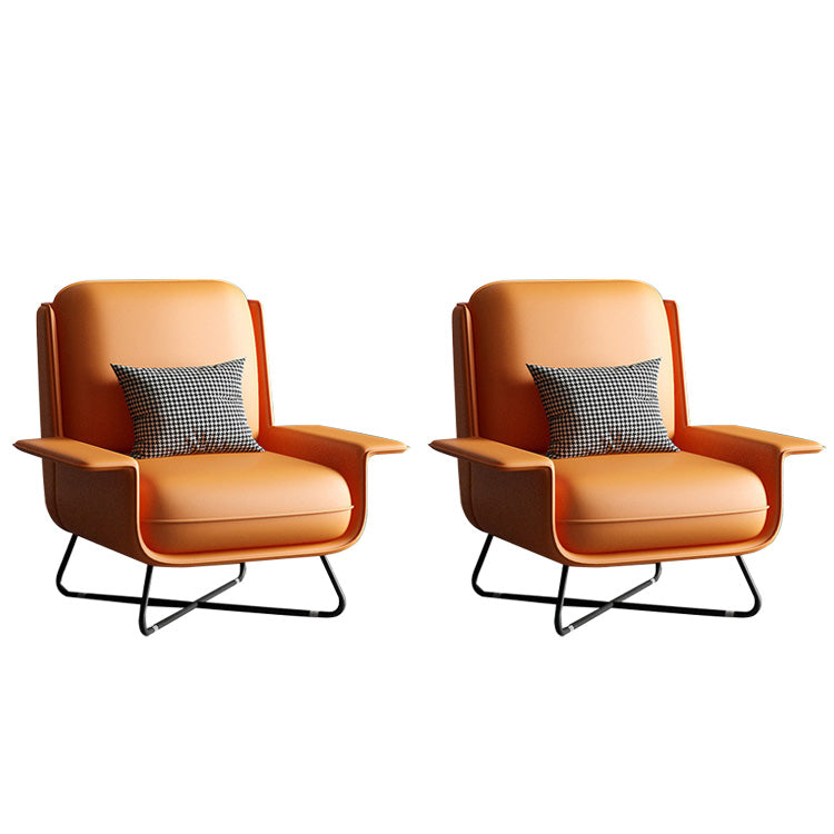 Contemporary Cross Accent Armchair Arms Included Office Accent Chair