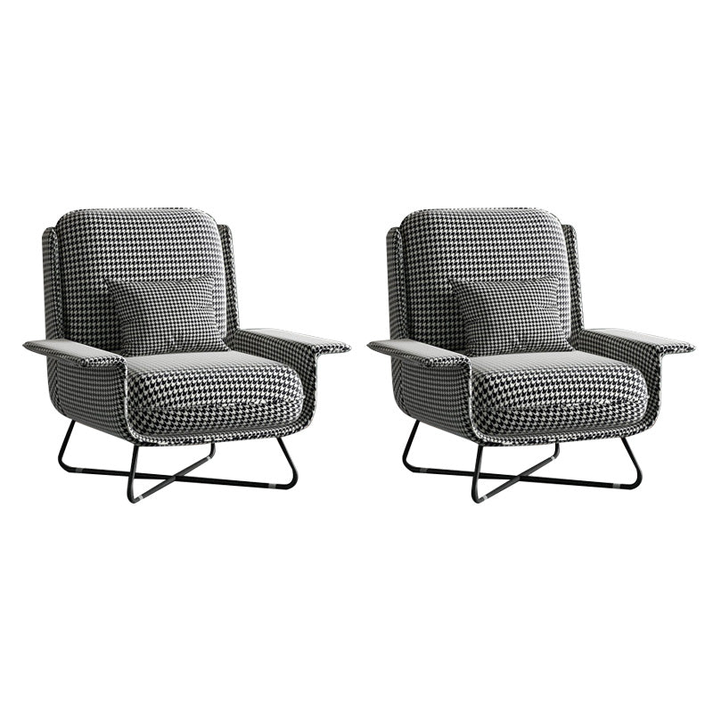 Contemporary Cross Accent Armchair Arms Included Office Accent Chair