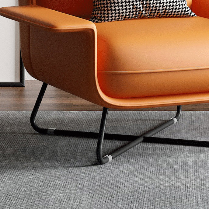 Contemporary Cross Accent Armchair Arms Included Office Accent Chair