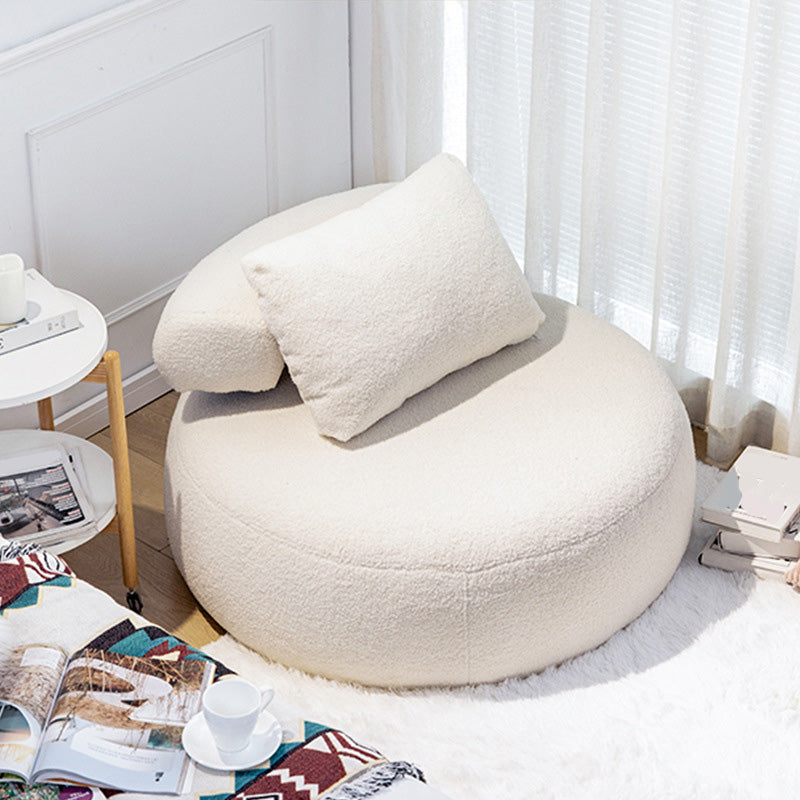 Contemporary Fixed Back Lounge Chair Bedroom Solid Color Lounge Chair