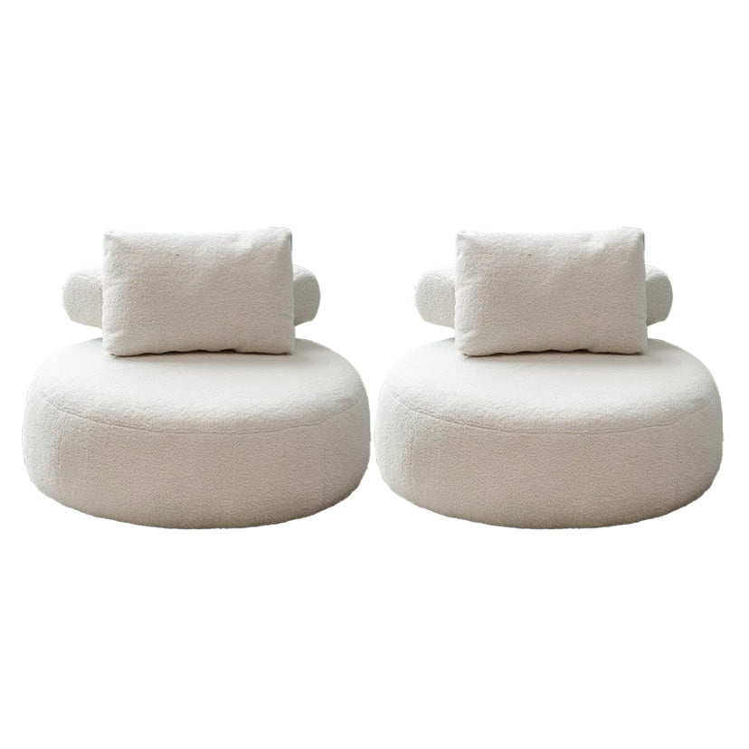 Contemporary Fixed Back Lounge Chair Bedroom Solid Color Lounge Chair