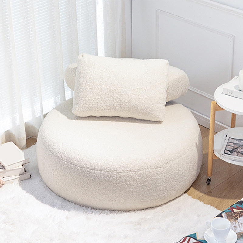 Contemporary Fixed Back Lounge Chair Bedroom Solid Color Lounge Chair