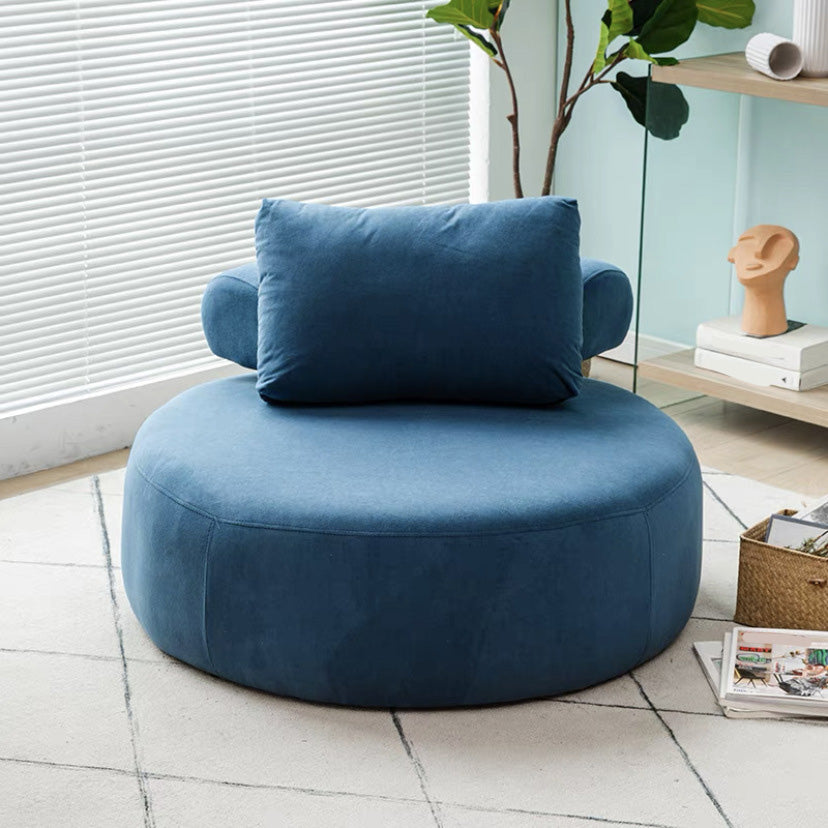 Contemporary Fixed Back Lounge Chair Bedroom Solid Color Lounge Chair