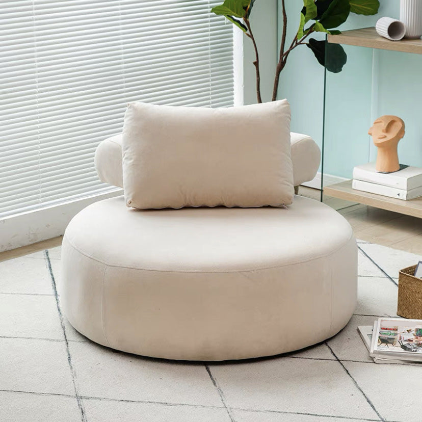 Contemporary Fixed Back Lounge Chair Bedroom Solid Color Lounge Chair