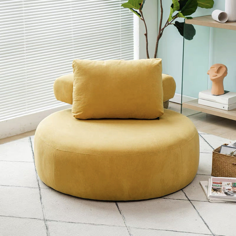 Contemporary Fixed Back Lounge Chair Bedroom Solid Color Lounge Chair