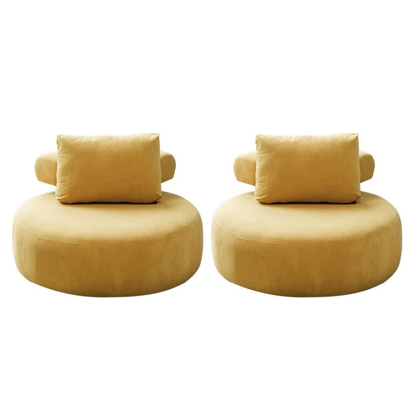 Contemporary Fixed Back Lounge Chair Bedroom Solid Color Lounge Chair