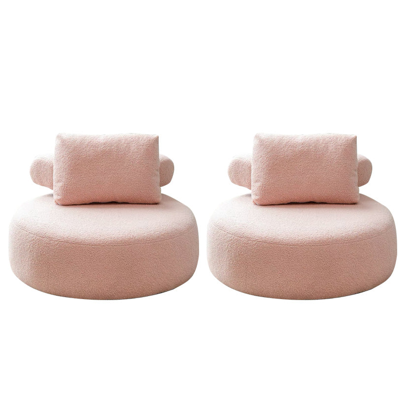 Contemporary Fixed Back Lounge Chair Bedroom Solid Color Lounge Chair