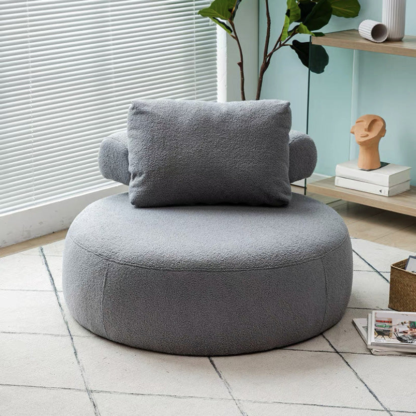 Contemporary Fixed Back Lounge Chair Bedroom Solid Color Lounge Chair