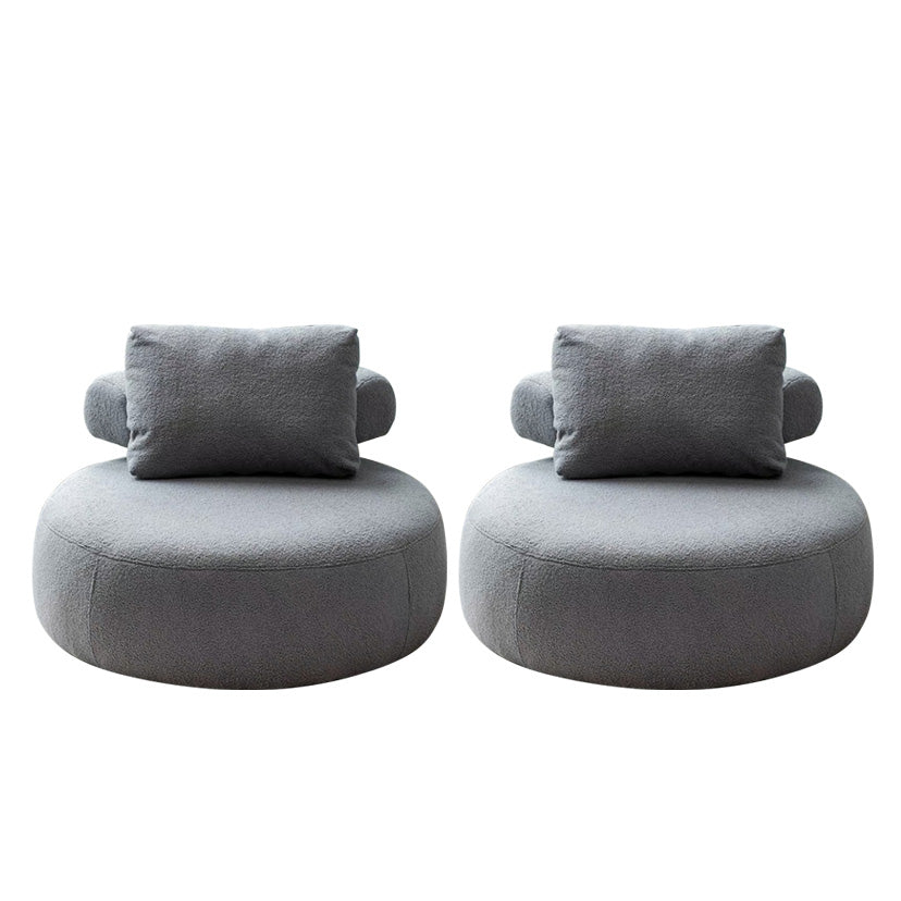 Contemporary Fixed Back Lounge Chair Bedroom Solid Color Lounge Chair