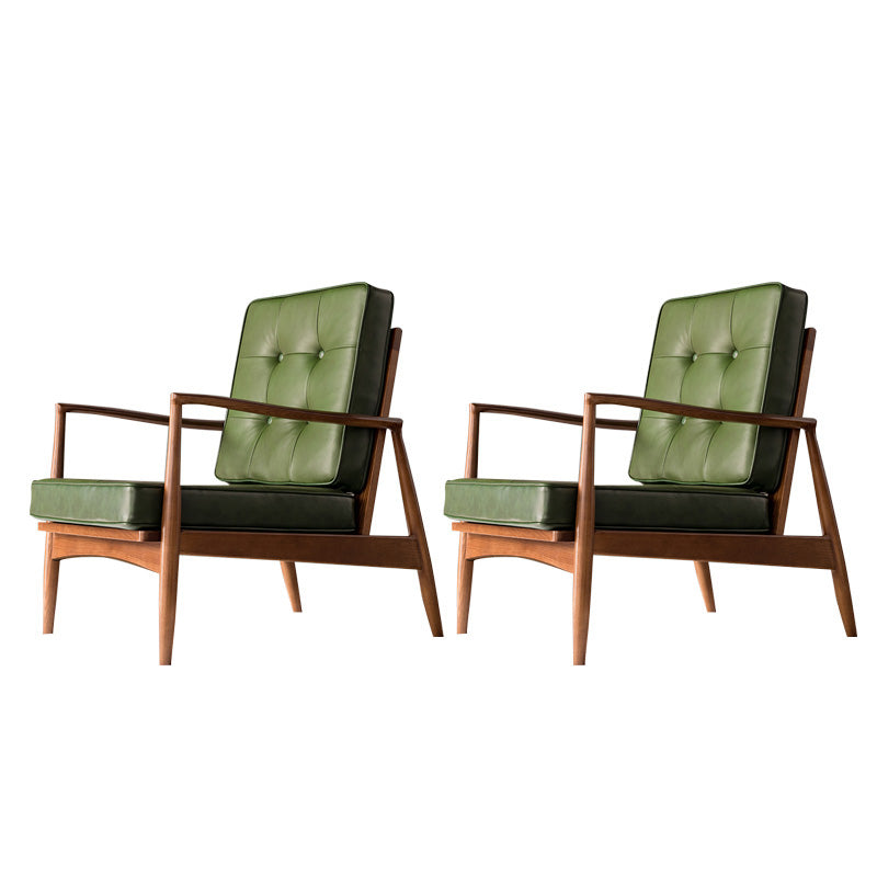 Basic Four Legs Lounge Chair Contemporary Tufted Cushions Accent Armchair
