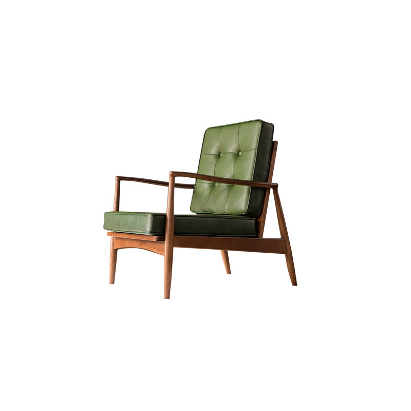 Basic Four Legs Lounge Chair Contemporary Tufted Cushions Accent Armchair