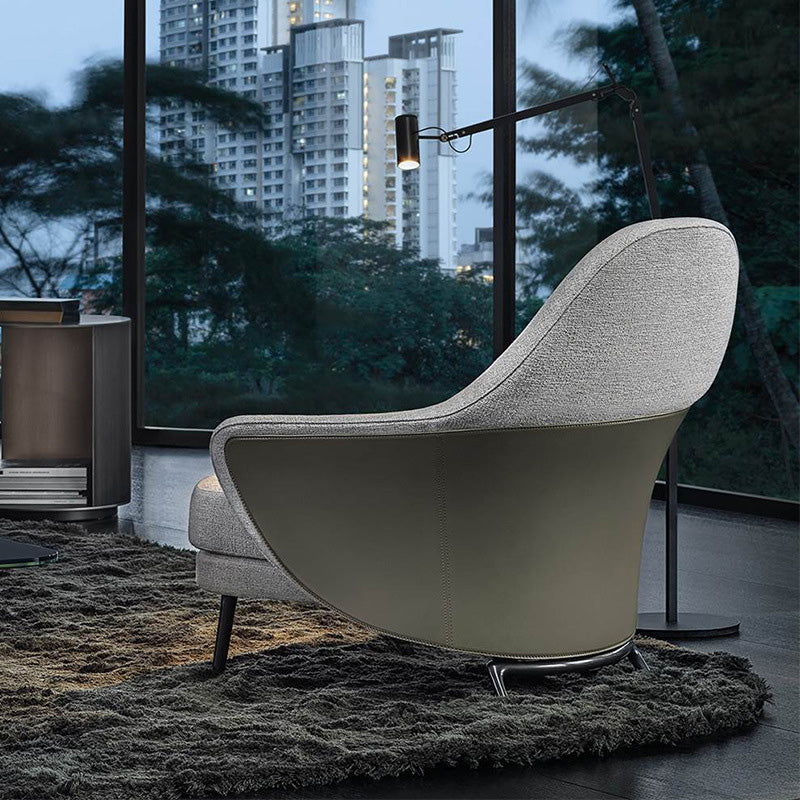 Basic Four Legs Lounge Chair Contemporary Solid Color Accent Armchair