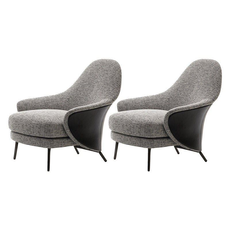 Basic Four Legs Lounge Chair Contemporary Solid Color Accent Armchair