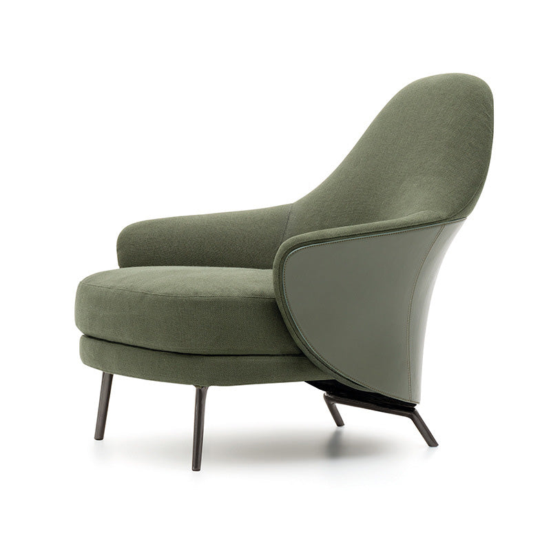 Basic Four Legs Lounge Chair Contemporary Solid Color Accent Armchair